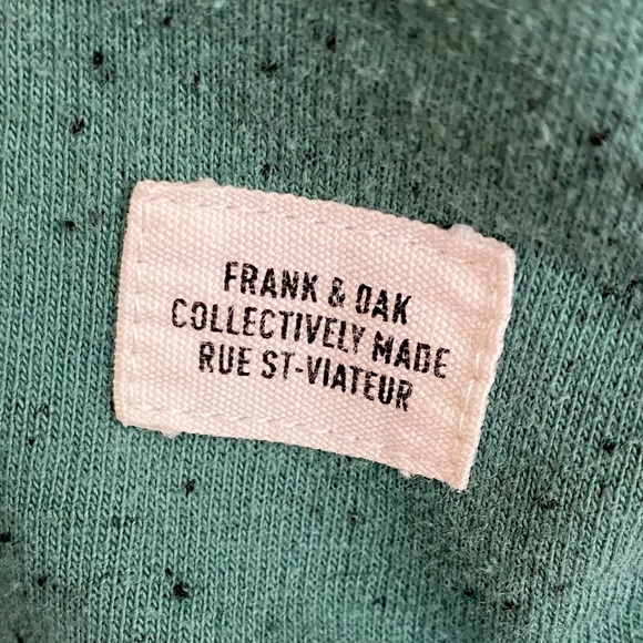 Frank & Oak Rue St-Viateur Speckled Patch Elbow Crewneck Sweatshirt Sz Large - Picture 5 of 6
